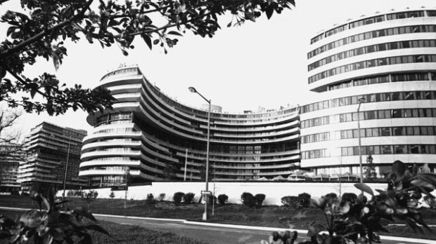 The Watergate building, headquarters of the Democrats.